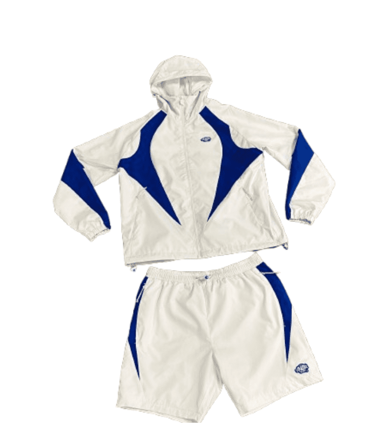 VORTEX WOVEN SHORT TRACKSUIT – WHITE/BLUE VORTEX WOVEN SHORT TRACKSUIT – WHITE/BLUE