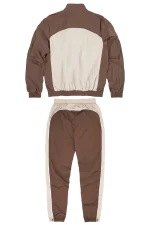 Syna World Shell Tracksuit – Brown/Beige